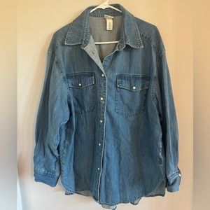 Brock Collection x H&M, oversized denim shirt. Good condition, size medium.
